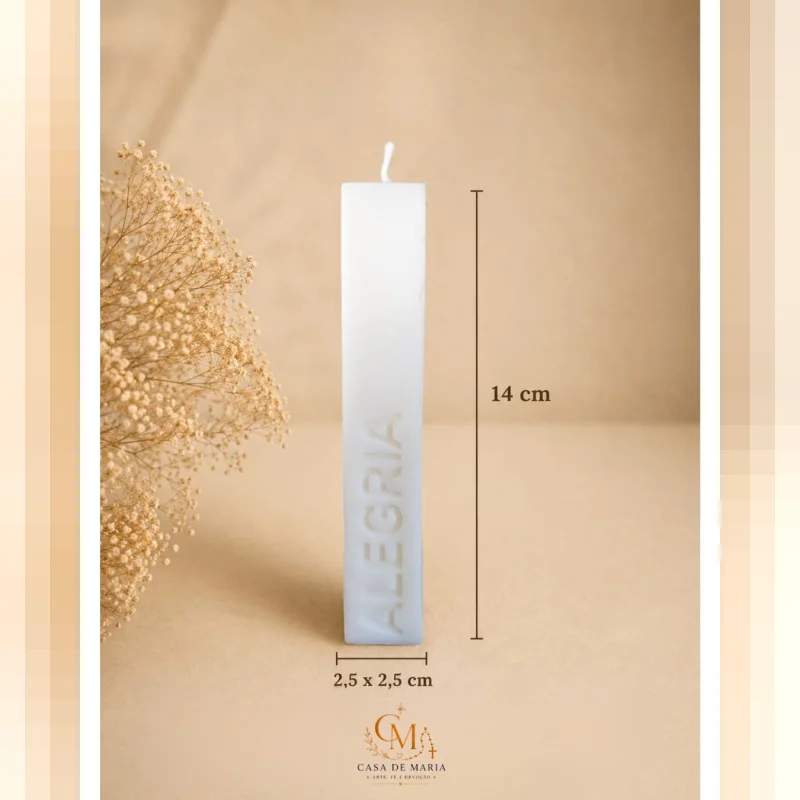 Foto 4 de Vela Das Intenções – Conjunto Com 4 Velas | Fé, Gratidão, Alegria E Coragem