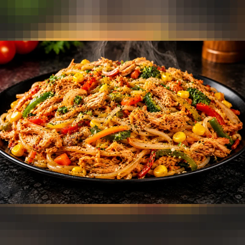 Macarrão Na Chapa De Frango